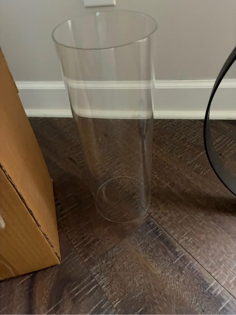 Pottery Barn Pair Black Metal Ring Wall Lantern with Glass Hurricane Sconces